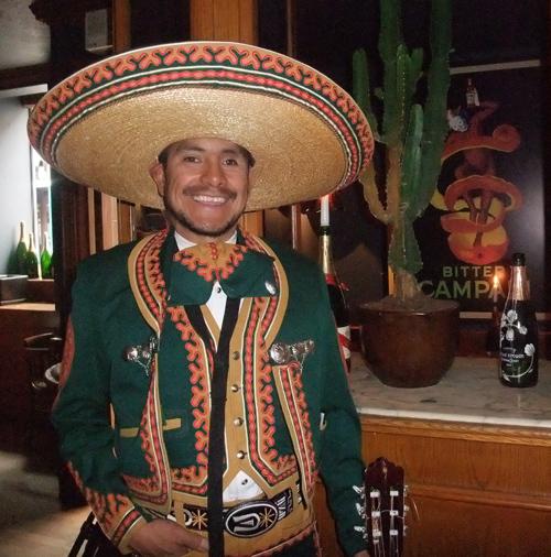 Mariachi el Mexicano Band member in a restaurant