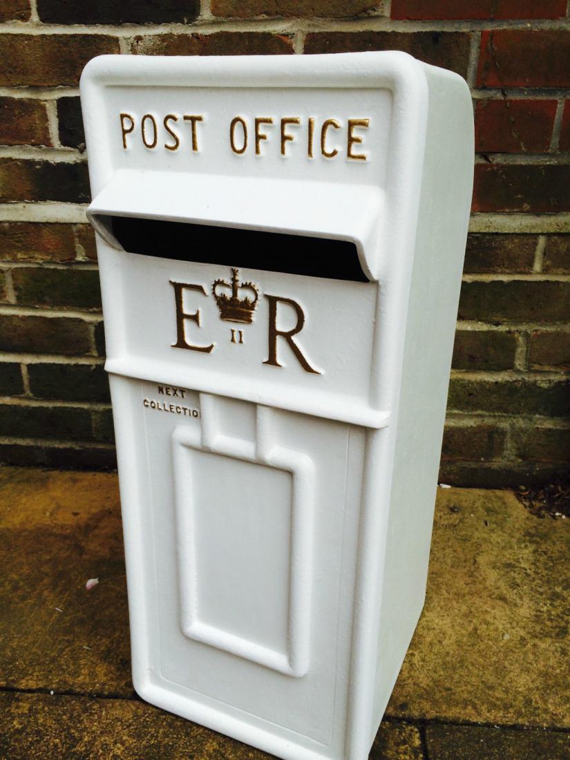 White wedding Post Box