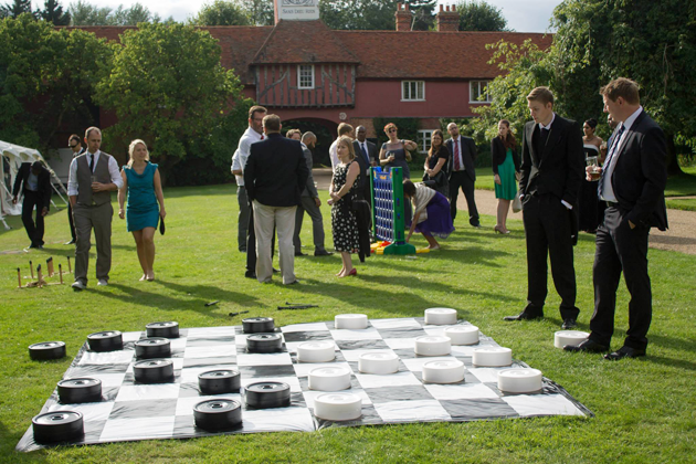 People Playing Giant Draughts