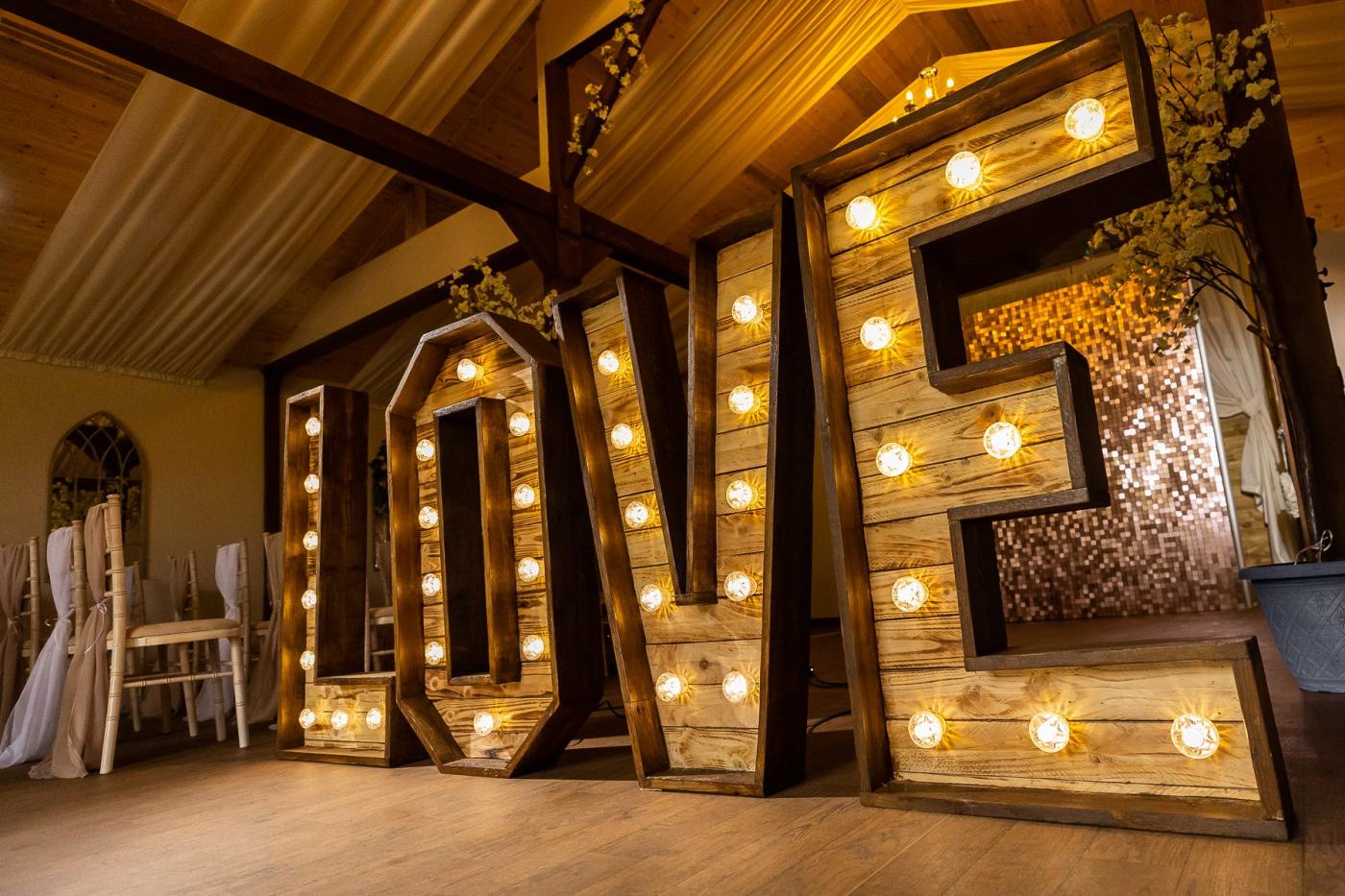 Rustic Love Letters in a Barn
