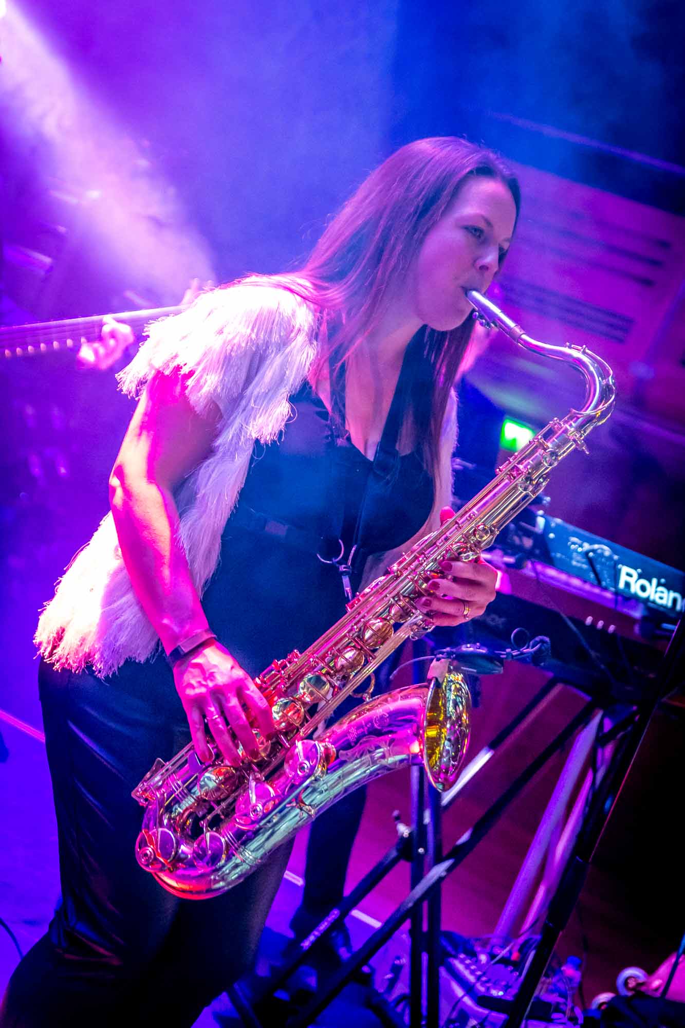 female saxophonist