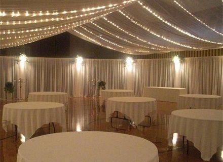 Ceiling and wall Draping with fairy lighting in Norwich