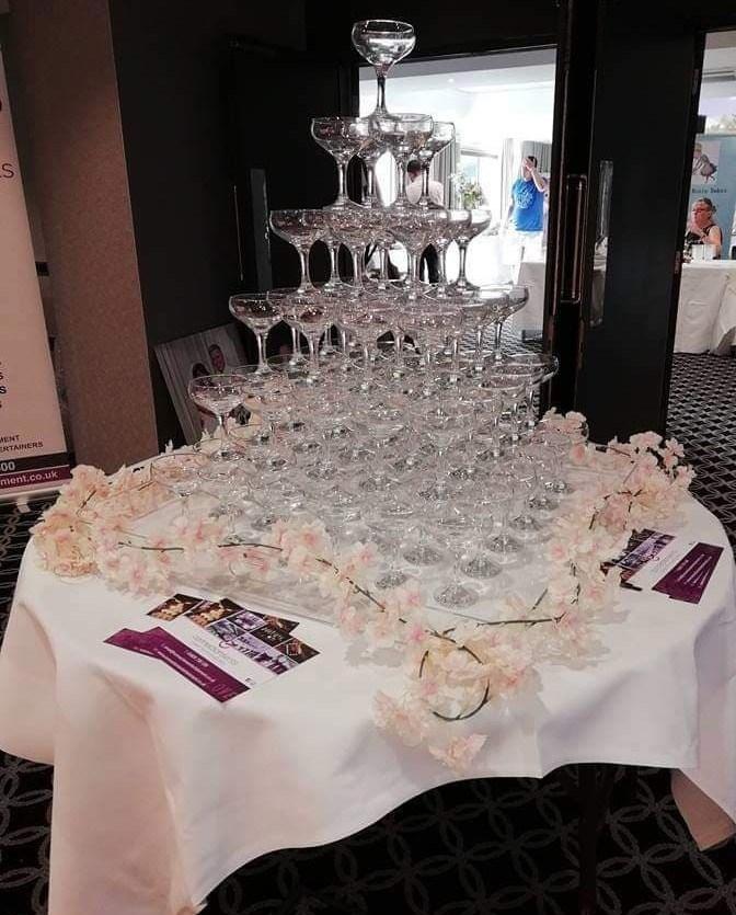 Champagne Tower hire in cambridge