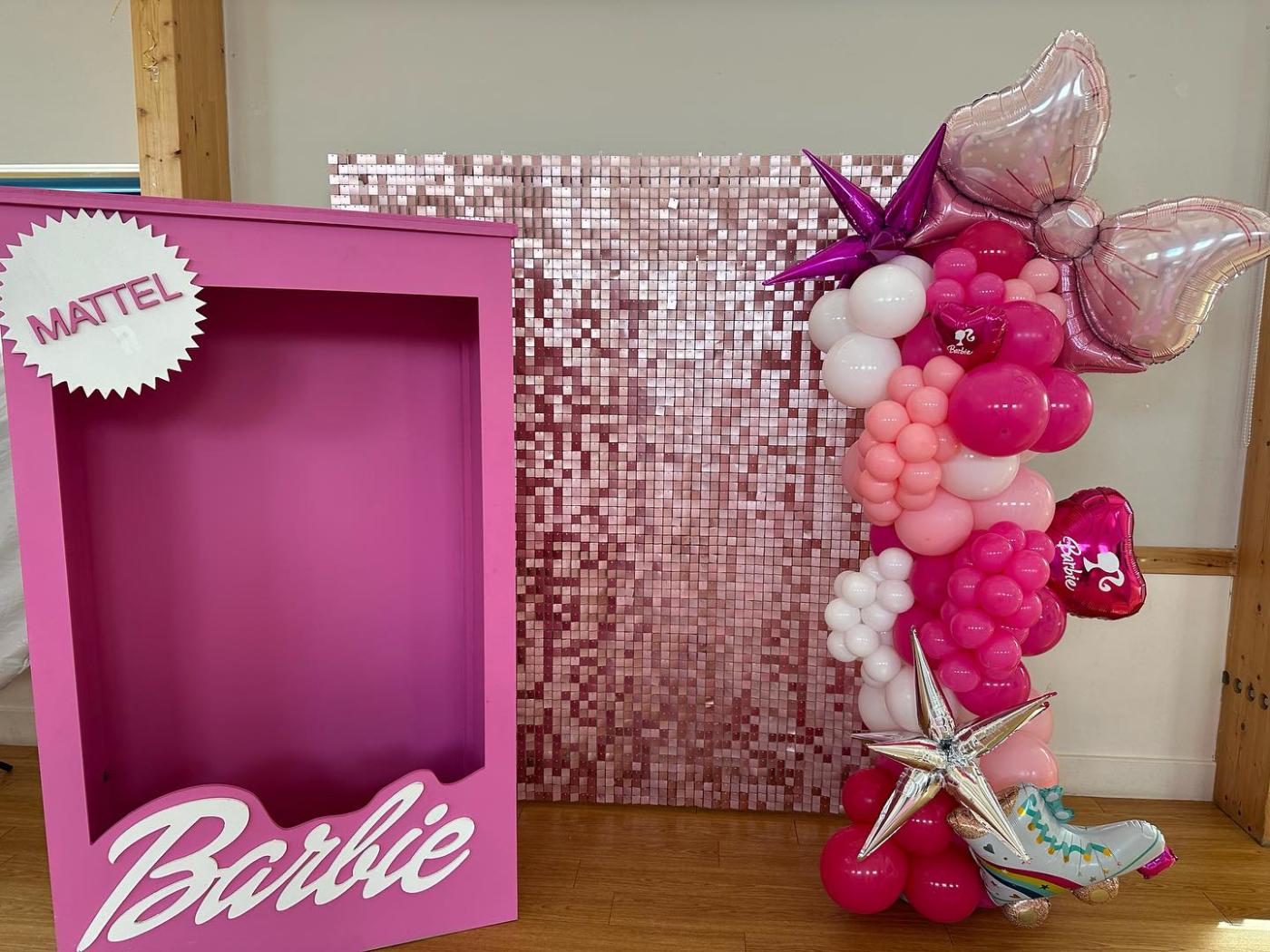 Barbie Pink Party with shimmer wall