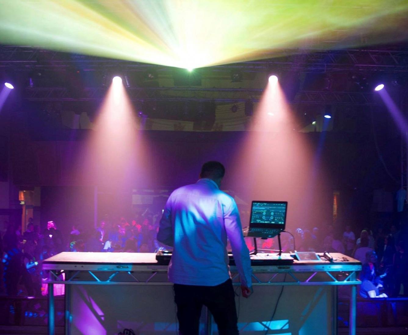 DJ Elliot White playing at the venue open