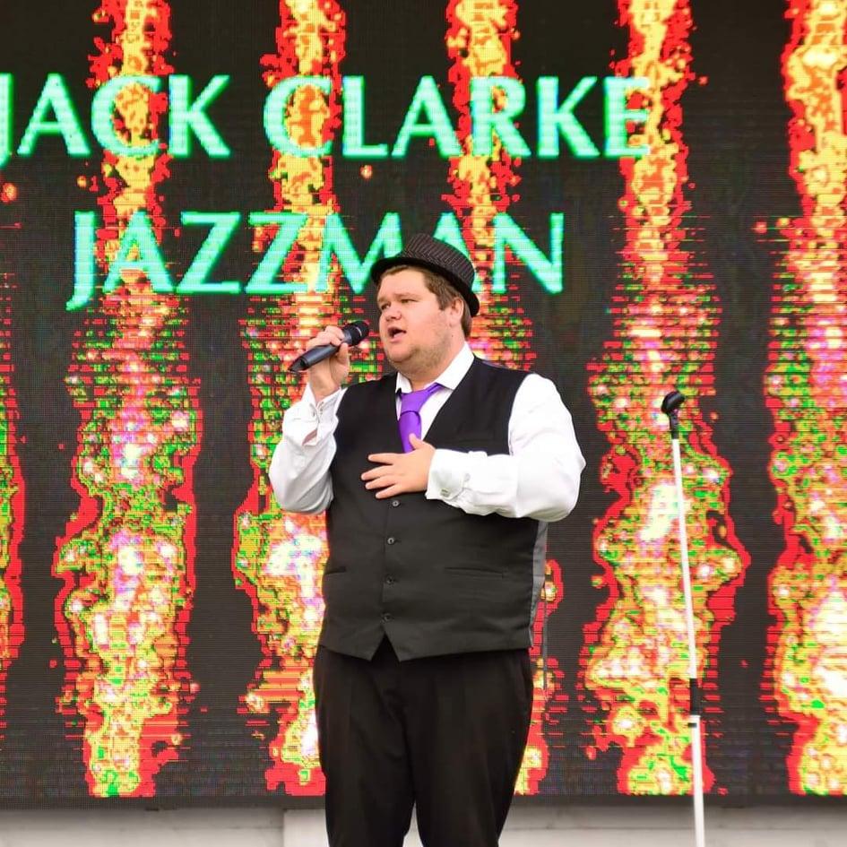 Jack Clarke Jazzman Performing outside
