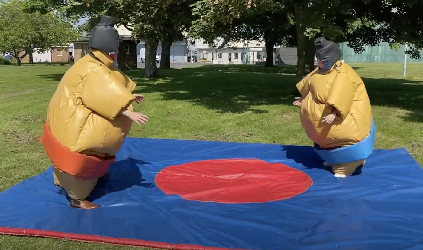 sumo suits and mat