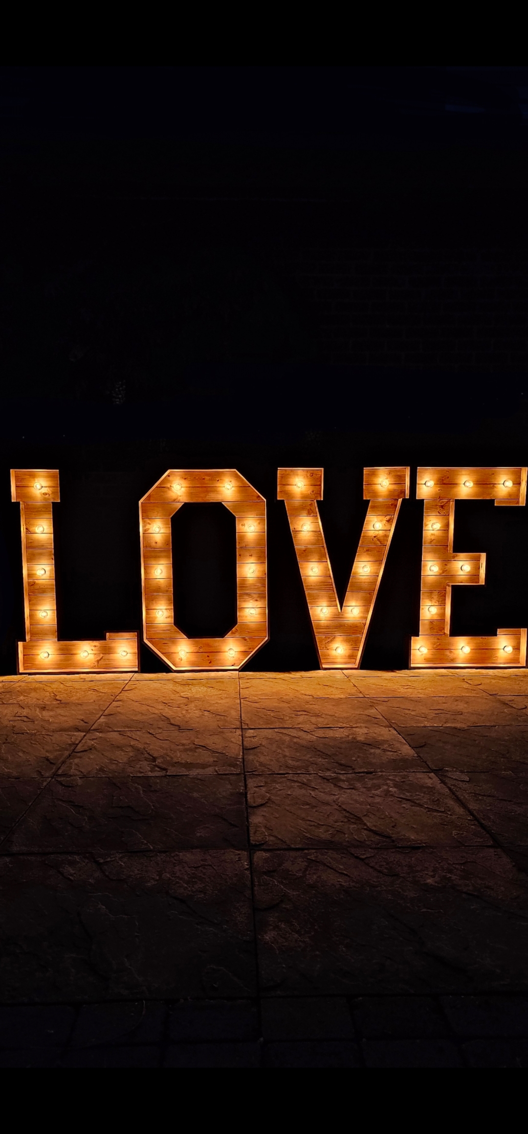 Rustic LOVE light up letters