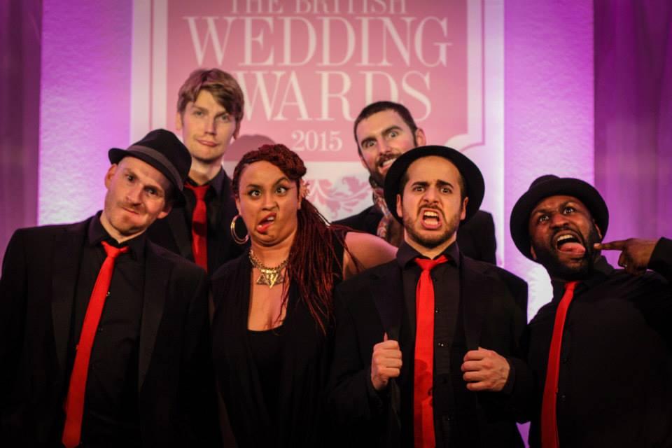 The Black Hat Band at the wedding awards